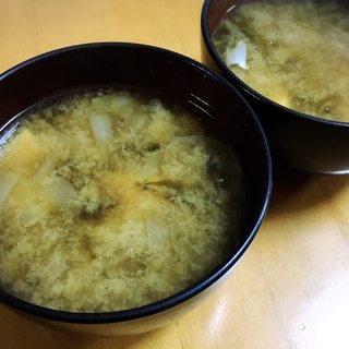 新玉ねぎ*豆腐*あおさのお味噌汁